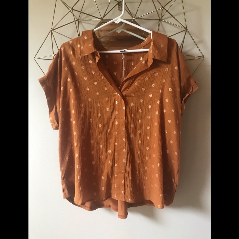 New xxl Top super cute - gold color